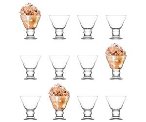 LAV 12x 255ml Orion Bols à Glace en Verre - Petit Mini Cuisine Salade de Fruits Sundae Bagatelle Dessert Cocktail Pudding Coupe de Service Plats Ensemble