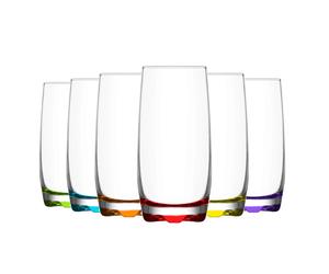 Lav 12x Adora Coloré Highball Lunettes Highball Jus d'eau Tumblers 390ml Multi