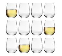 LAV 12x Gaia 360ml Verres à Vin Blanc sans Pied - Petit Verre Rouge Rose Pas de Tige Cocktail Party Gobelet à Boire Ensemble-Cadeau - by