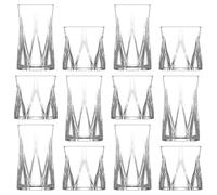 LAV 300ml/380ml Zoey Ensemble de Verres - 12pc Grand Lavable au Lave-vaisselle Verre Eau Gin Jus Cocktail Boire Highball Gobelets Verrerie Ensemble