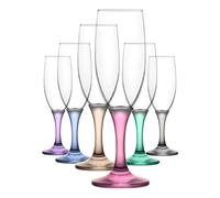 Lav 52435 Verre à Champagne Pastel, 190 Cc, couleurs assorties, verre