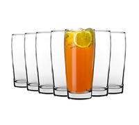 LAV 6 Piece Bardi Classique Willi Becher en Verre de bière Set - Style Allemand Craft Beer Ale Lunettes - Clair - 370ml