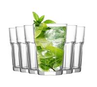 Lav 6x aras Lunettes Highball Lurés Jus d'eau Cocktail Tumblers 365ml Clear