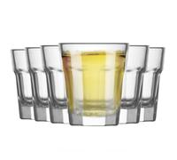Lav 6x Aras Verres Verres de verre Verre Tumblers 45ml Clear