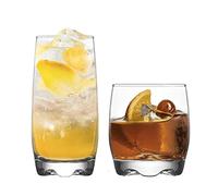 LAV Adora Highball Glasses + Whisky Gobelets - 390ml / 290ml - Lot de 12