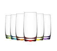 Lav Coloure Highball Lot de 6 verres Transparent/multicolore 390 ml