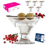 LAV Crema Verre crème glacée Dessert Bowl - 165ml - Paquet de 6 Bols Coupes de Glace