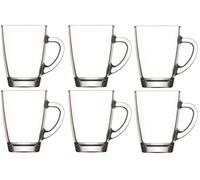Lav Lot de 6 verres à thé avec anse 300 ml transparent