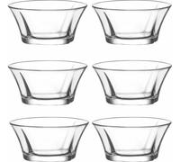 LAV Truva Bols en verre Set de 6, 310ml Idéal pour les desserts, les snacks et les hors-d'œuvre