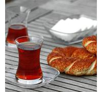 LAV Zen Verres à thé turcs Set 6 pcs Verre à thé Verre Cay Bardagi ZEN313