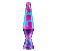 Lava Cosmic Flow Lampe de mouvement originale avec base imprimée Rose et bleu 36,8 cm