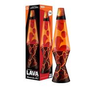 LAVA® : lampe à lave Volcanic Crags 2078, cire rouge, liquide orange, base et capuchon décoratifs, lampe à mouvement originale de 14,5 pouces de la marque LAVA