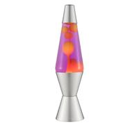 LAVA® - Lampe Lava 2125, cire jaune, liquide violet, socle et capuchon argentés, lampe à mouvement de marque LAVA® originale de 14,5 pouces