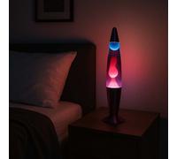 Lava Lampe Magma Lampe de Table Multicolore Aluminium Verre Salon LED H 40cm