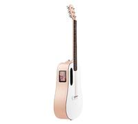 LAVA ME Play Guitares acoustiques électriques avec sac de transport idéal, guitare intelligente en fibre de carbone (91,4 cm, pêche clair et blanc givré)