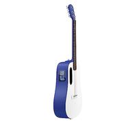 LAVA ME Play Guitares électriques et acoustiques avec housse idéale, guitare intelligente en fibre de carbone (91 cm Bleu profond et Blanc givré)