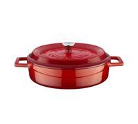 LAVA marmite avec couvercle en fonte émaillée rouge de 2,5 litres