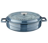 LAVA METAL Marmite basse ronde en fonte 28 cm - majolique grise
