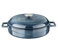 LAVA METAL Marmite en fonte "Folk" basse ronde 28 cm - majolique grise