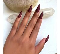 Lavaa Beauty Clous à presser Burgundy Boss | Stiletto longs | Ongles Stiletto mats bordeaux