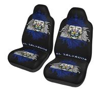 Lavable Accessoires Auto Interieur Drapeau Et Lion du Salvador Seat Covers Set Universal Fit Couvre Siège Voiture pour Suvs, Vehicles, Trucks, 52X138Cm