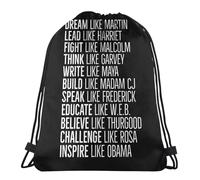 Lavable en Machine Sac De Gym Héros Noirs, Histoire des Noirs, Afro-Américains Sac De Gym À Cordon Unique Sac De Sport pour École, Les Voyages, Natation