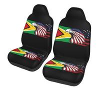 Lavable Siège De Housse De Voiture Aigle du Drapeau Guyanais Et Américain Car Seat Cover Antidérapant Seat Covers Set pour Vehicles, Suvs, Trucks, 52X138Cm