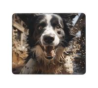 Lavable Tapis de Bureau, Pasteur Border Collie, Doux Tapis de Souris Gamer, Mousepad, 25X30cm, Souris, PC, Bureau