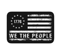 Lavable Tapis de Sol Patriotique Nous Le Peuple Drapeau 1776 Doux Cozy Absorbent Tapis extérieur Tapis pour Animaux 40×60cm pour Chambre,Terrasse,Balcon
