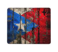 Lavable Tapis de Souris Gamer, Drapeau de Porto Rico sur Fond d'écran Mouse Pad Base en Caoutchouc Tapis de Souris d'Ordinateur pour Bureau Jeux Claviers