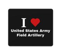 Lavable Tapis de Souris Gamer, I Love l'artillerie de Campagne de l'armée américaine., Résistant à Usure Tapis de Souris Gaming, Gaming Mousepad, 25X30cm, Joueurs Professionnels, Souris, PC