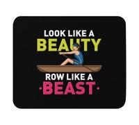 Lavable Tapis de Souris Gaming, Beauté à la Recherche d'un Festival d'aviron, canoéistes Mignons, Citations de Soutien Mouse Pad Résistant à Usure Tapis de Gaming pour PC Jeux