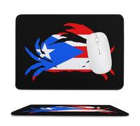 Lavable Tapis de Souris Gaming P.R. Crab Puerto. Drapeau Rico Mouse Pad Souris de Gaming 25x30cm pour PC,Les capteurs de Jeu,Souris