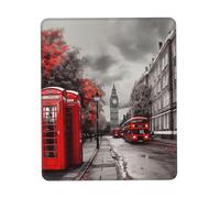 Lavable Tapis De Souris Rue Rouge De Londres 25X30Cm, Souris De Gaming Antidérapante Tapis Souris pour Pc Souris Jeux