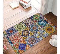 Lavable Tapis d'Entrée Chakras génériques Centres d'énergie Cosmique Tapis extérieur Tapis de Douche 40×60cm pour Chambres,Terrasse,Passage