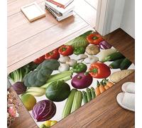 Lavable Tapis Entree Introduction de Divers légumes, Tapi de Sol d'intérieur, Intérieur, Déco, Salle de Bain, Durable Tapi de Douche 40X60cm