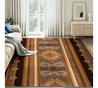 Lavable Tapis Vintage Mystérieux Salon Pile Courte Rug 80 x 150 cm | Tapis Antidérapant Poils Géométrique Symétrique Motif - Moquette Doux Déco Maison pour Chambre, cuisine et salle de bain
