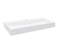 Lavabo 100x46x11 cm Fonte minérale/marbre Blanc