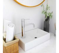 vidaXL Lavabo 400 x 220 x 90 mm en SMC Blanc