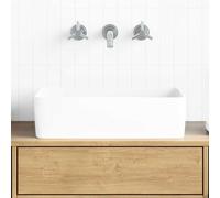 vidaXL Lavabo lave-mains à poser Céramique 40×30×13 cm Noir