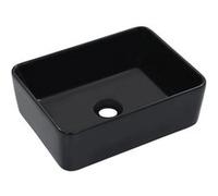 vidaXL Lavabo lave-mains à poser Céramique 40×30×13 cm Noir