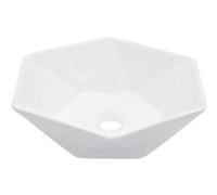 vidaXL Lavabo lave-mains vasque à poser 41 x 36,5 x 12 cm céramique blanc