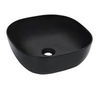 vidaXL Lavabo vasque à poser 42,5x42,5x14,5 cm Céramique Noir