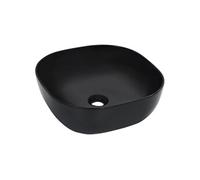 vidaXL Lavabo vasque à poser 42,5x42,5x14,5 cm Céramique Noir