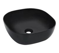 vidaXL Lavabo vasque à poser 42,5x42,5x14,5 cm Céramique Noir