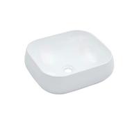 vidaXL Lavabo en céramique 44,5 x 39,5 x 14,5 cm Blanc