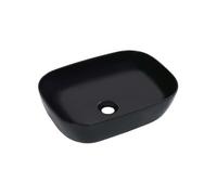 vidaXL Lavabo vasque à poser lave-mains Céramique 45,5x32x13 cm Noir
