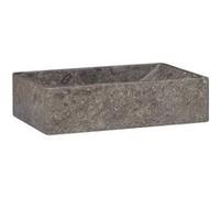 Lavabo 45x30x12 cm marbre gris brillant