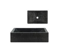 vidaXL Lavabo 45x30x12 cm marbre noir brillant