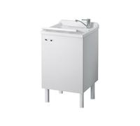 Lavabo 50x50 cm blanc pour buanderie - Série Arcobaleno